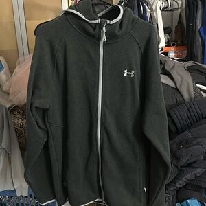 Men’s XL under armor fleece hooded zip up